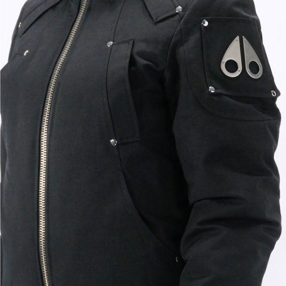 WOMENS DOWN BOMBER DEBBIE - BLACK/NATURAL - Picture 5 of 5